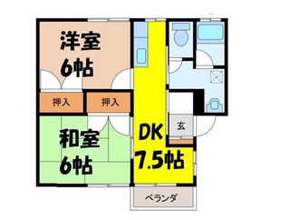 北殿駅 徒歩31分 2階の物件間取画像